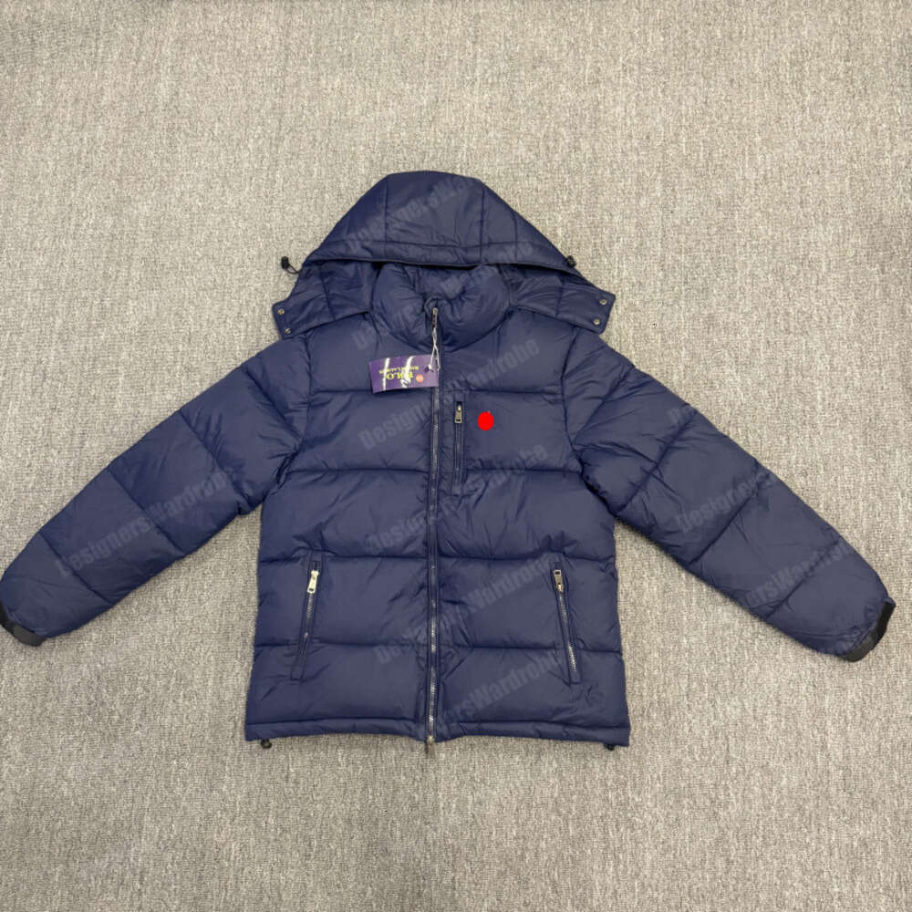 Mens Polo Puffer Jackets Designer Women Outdoors Winter Puffer Down Jacket Embroidered Tracksuit Jackets Coats Zipper Clothing Warm Removable Hooded Top
