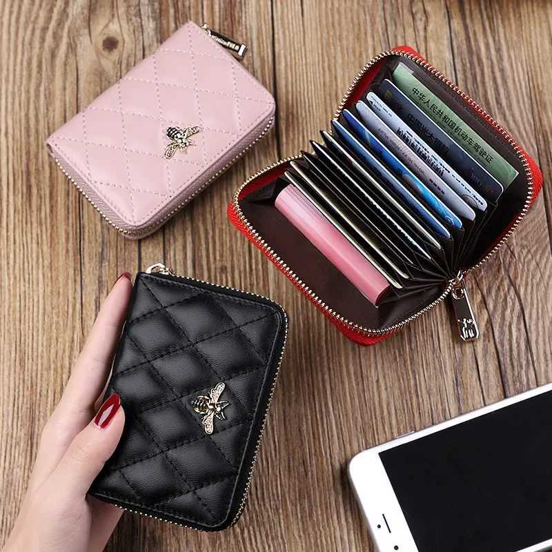 Wallet womens leather new womens card bag short anti-theft brush small pocket purse money clip fashion womens bagW251120