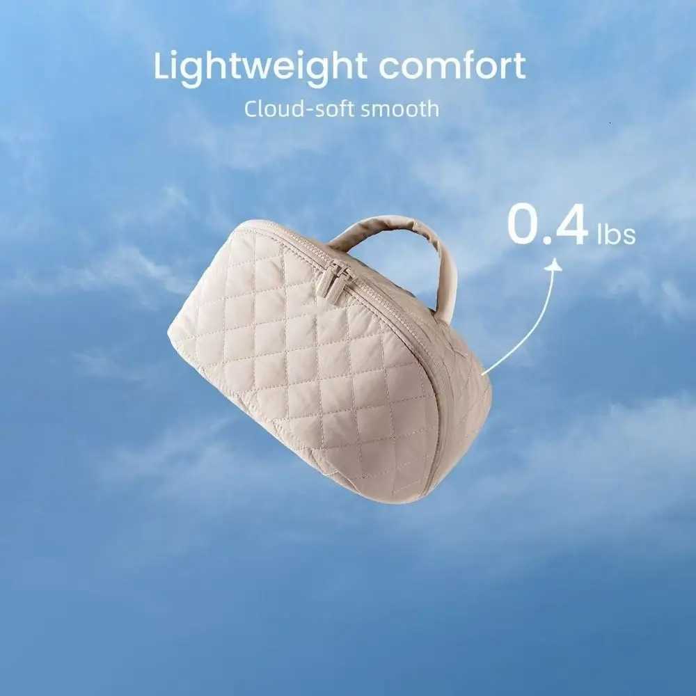 Gifts Wide Open Woman Makeup Bag Lay-Flat Water-Resistant Festivalment Makeup Bags Cosmetic Case for Toiletries BrushesT251120