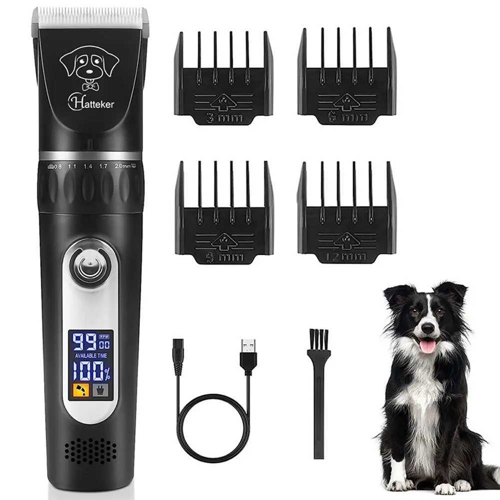 Hatteker Professional Pet Shaver Cats Dogs Hair Cutter Trimmer Dog Grooming Kit Rechargeable Electrical Animal Pet ClippersT251120