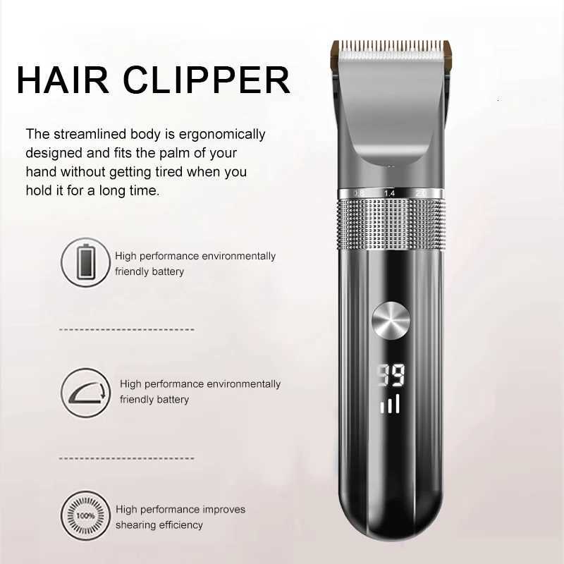 Electric Hair Clipper Professional Trimmer Household Waterproof LED Display Men Hair Trimmer USB Charging Haircut Tools SetT251120