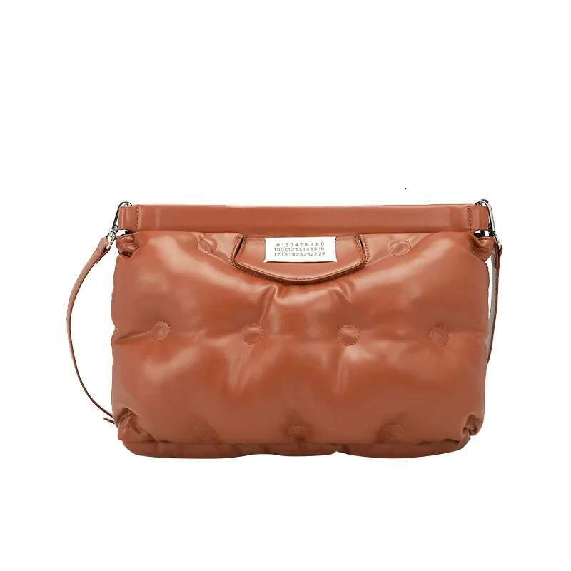Designer Leather Handbags 2024 Summer New Nichedesign Unique Down Cloud Space Cotton Pillow Soft Leather Crossbody Bag Fashionable Single Strap