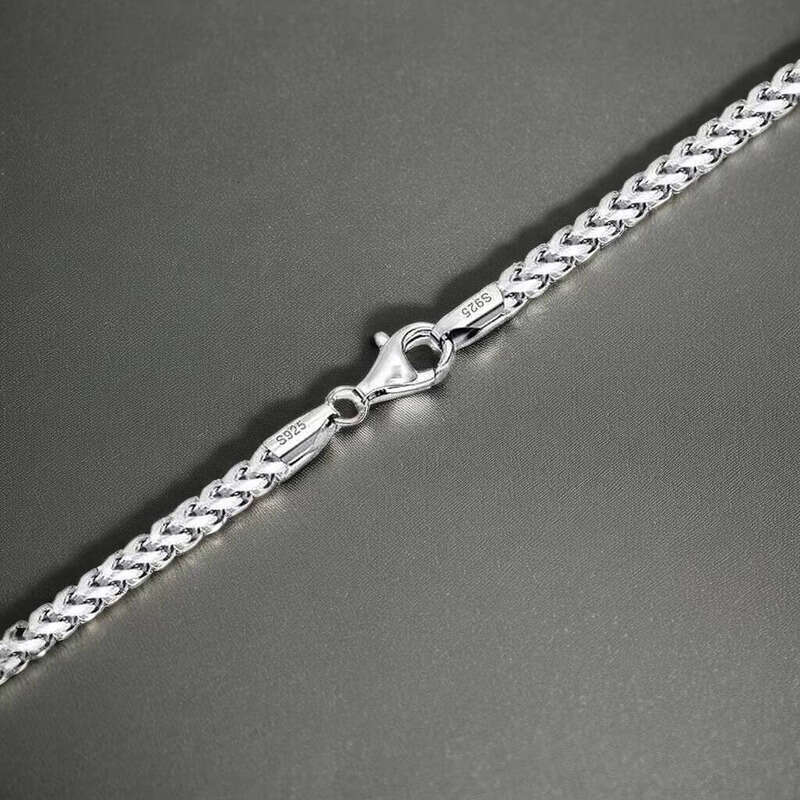 Sterling Sier Chain 2.5mm 3mm 5mm Wide Thick Franco Necklace Rose Gold Rhodium Plated Wedding Engagement Gift