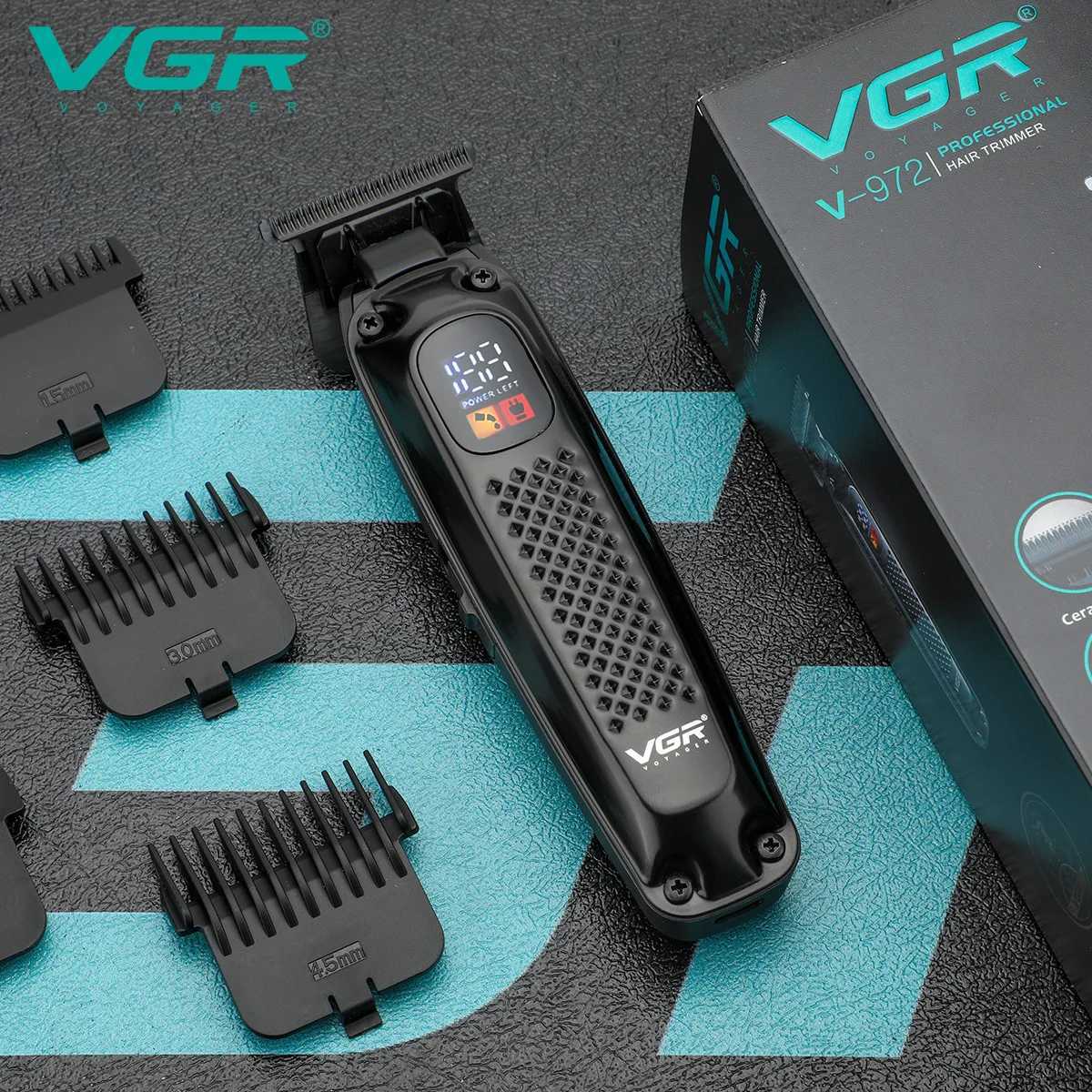 Original VGR Cordless Professional Hair Trimmer For Men Beard Trimmer USB Electric Hair Clipper Edge Razor Hair Cutter MachineT251120