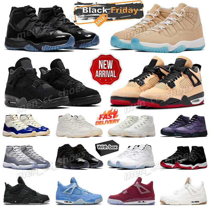 with box 4s 11s Black Cat Comic Pure Money White Cement Gamma Blue H Townou 285 Mojave Cap And Gown Pearl Designer basketball shoes sneakers size 36 47