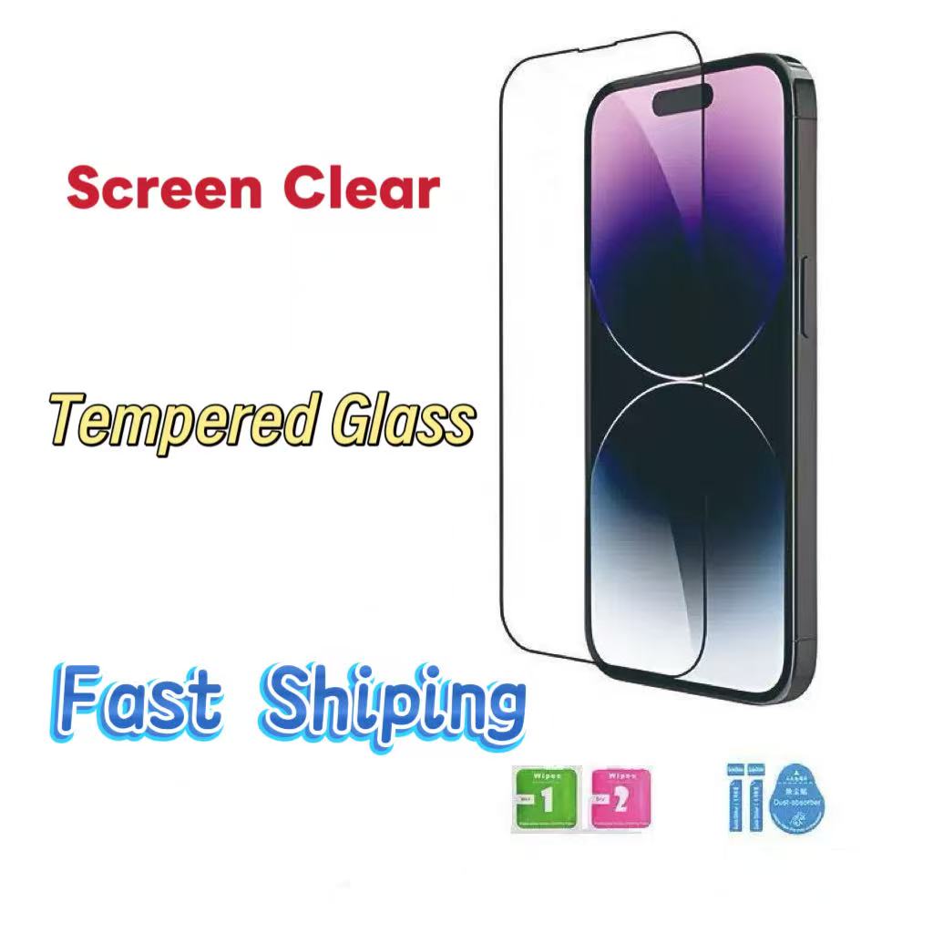 Tempered Glass Screen Protector For iPhone 17 Pro Max Air 16 16E 15 14 13 12 11 XR XS X 8 7 Plus Samsung Galaxy S25 S24 S23 S22 FE A54 A15 A06 A16 A17 Edition Film 9H Anti shatter