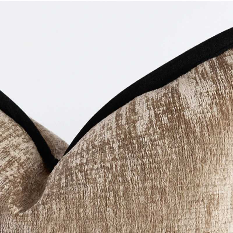 Pillow Case Nordic Thick Chenier Cover Square Solid Color Pressed Edge Case Advanced Luxury Home Decor Cushion Cover for Sofa C251120
