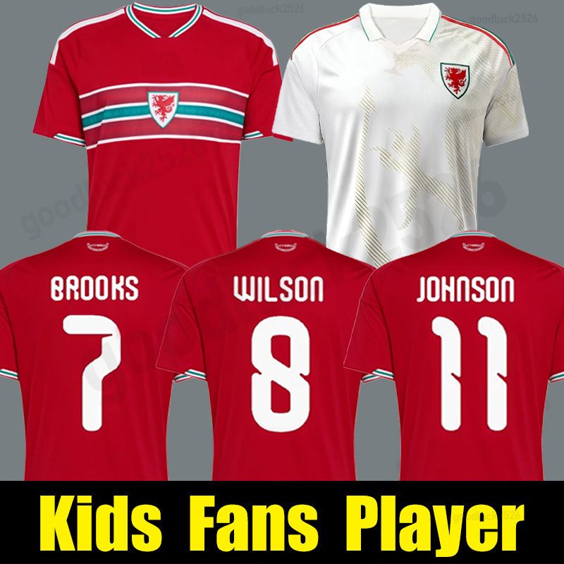 New 2026 2027 world cup wales soccer jersey 26 27 BROOKS WILSON JOHNSON Neco Williams HOME football shirts men kit quality Red uniform