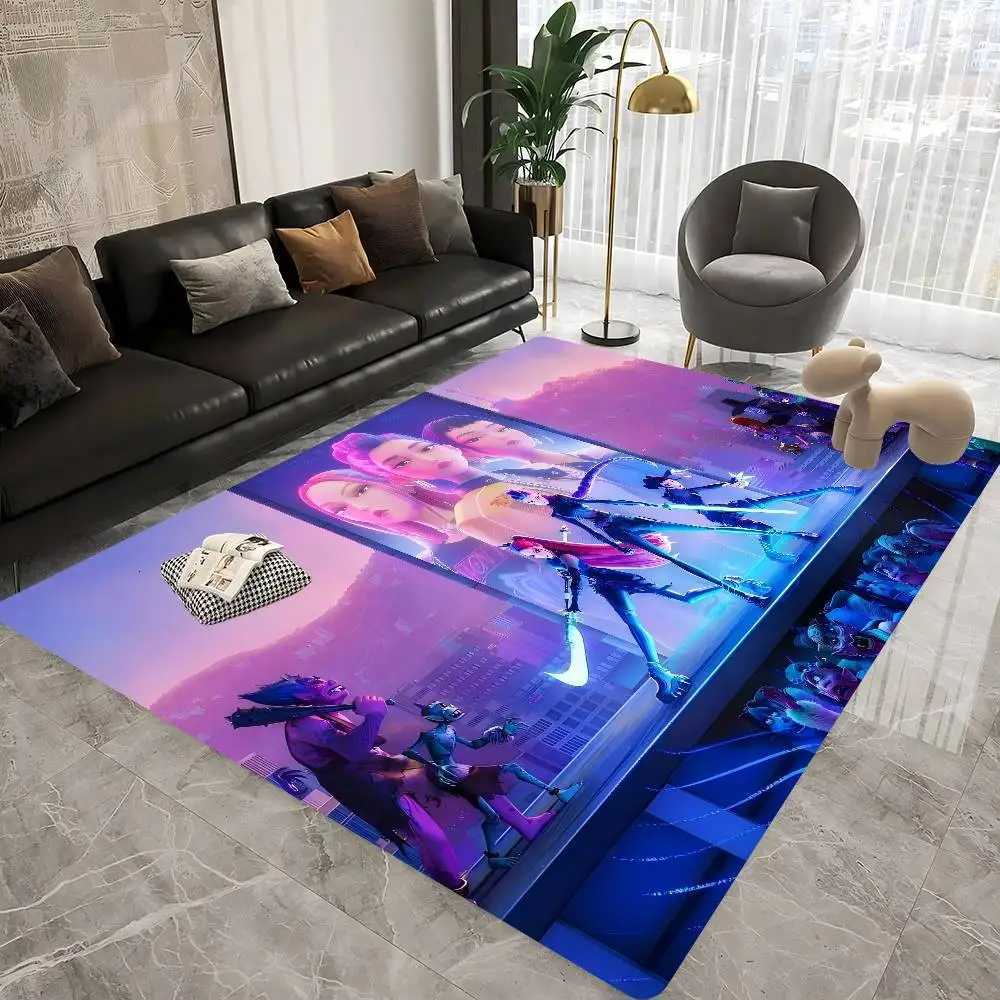 KPop Demon Hunters luxury Door Mat Nordic Style Bedroom Living Room Doormat Home Balcony Anti-Slip AlfombraM251120