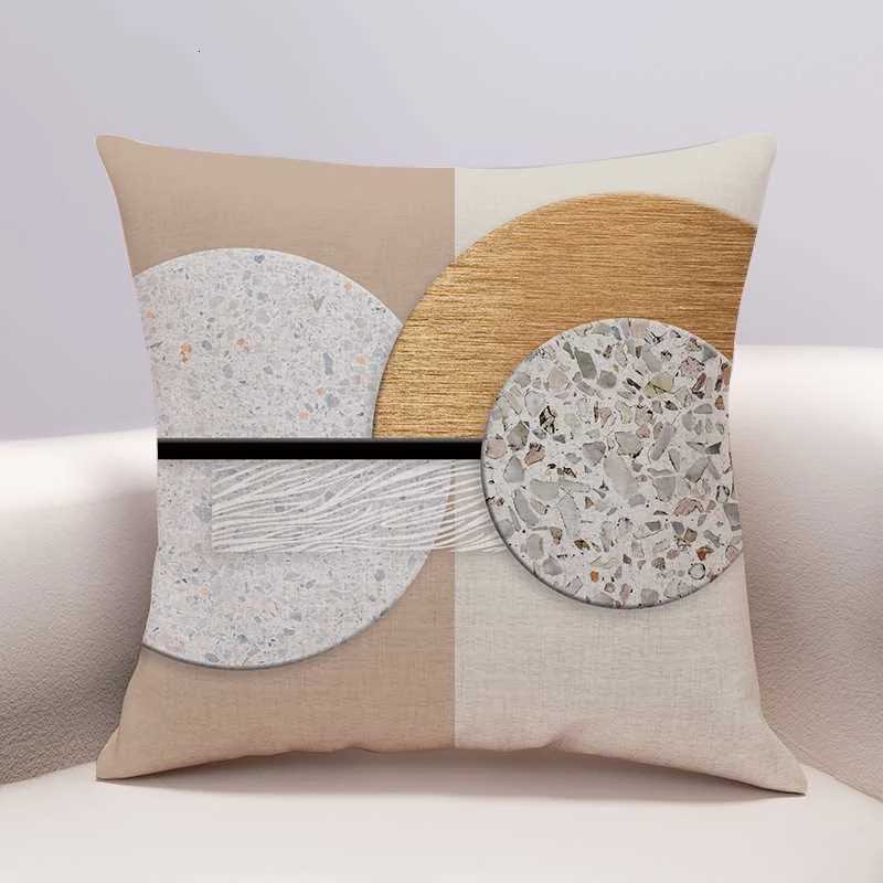 Pillow Case Modern light luxury earth warm color dirt-resistant cover living room sofa home decoration cushion cover C251120