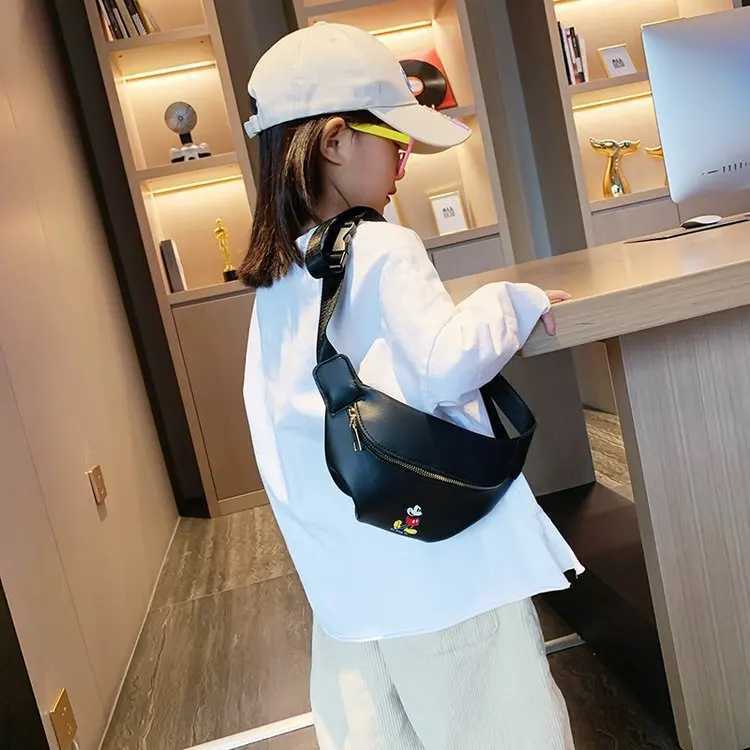 Disney cartoon Mickey Mouse waist bag childrens doll handbag new womens bag fashionable shoulder messenger bagXJ250420
