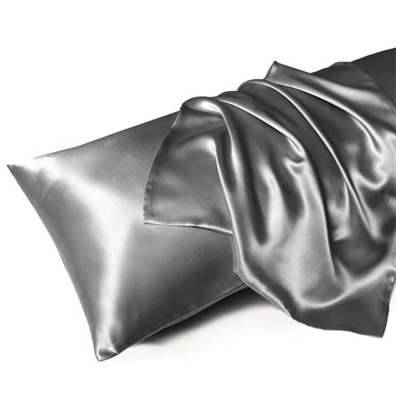 Pillow Case Mulberry Silk case Bed Covers White Black Gray Champagne Gold Luxury Cases Home Bedding Standard Queen Size C251120