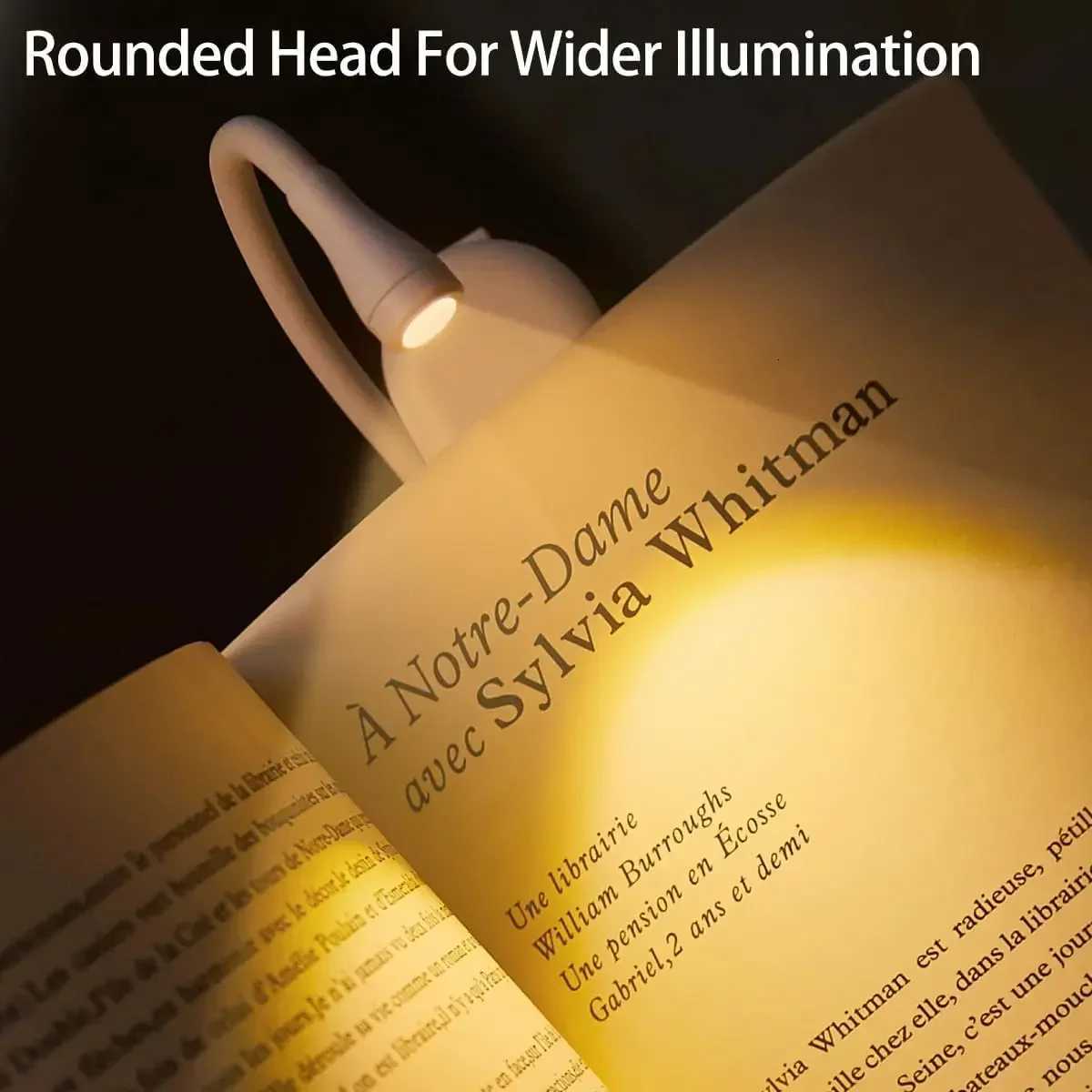 USB Rechargeable Mini Reading Book Lamp LED Dimmable Bedroom Eye Protection 360 Flip Book Lamp Portable Stand Clip Night Light M251120
