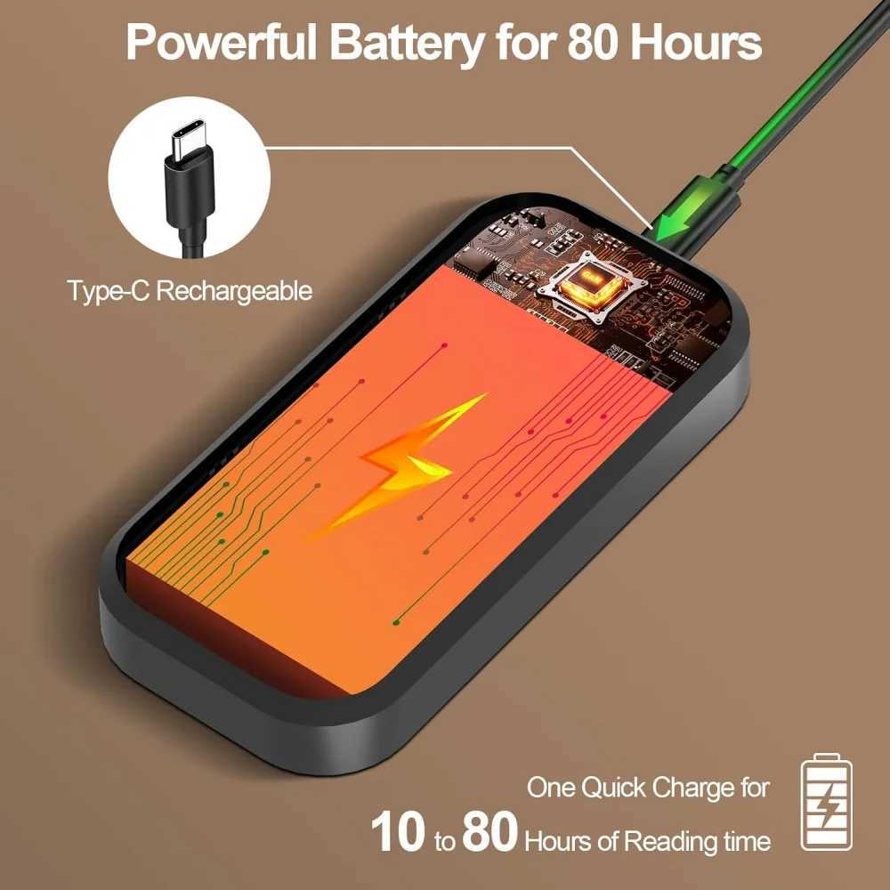 16 LED Wingy Book Light Rechargeable Book Lamp Reading Light in Bed 3 Color Temperatures Dimming Brightness Read Light Read Lamp M251120