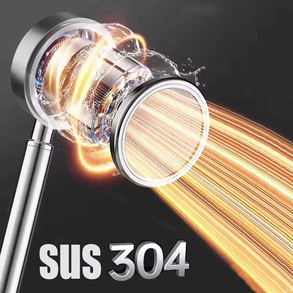 New 304 Stainless Steel Shower Head Fall Resistant Durable High Pressure Showerhead Bathroom Handheld Water Saving Shower SetM251120
