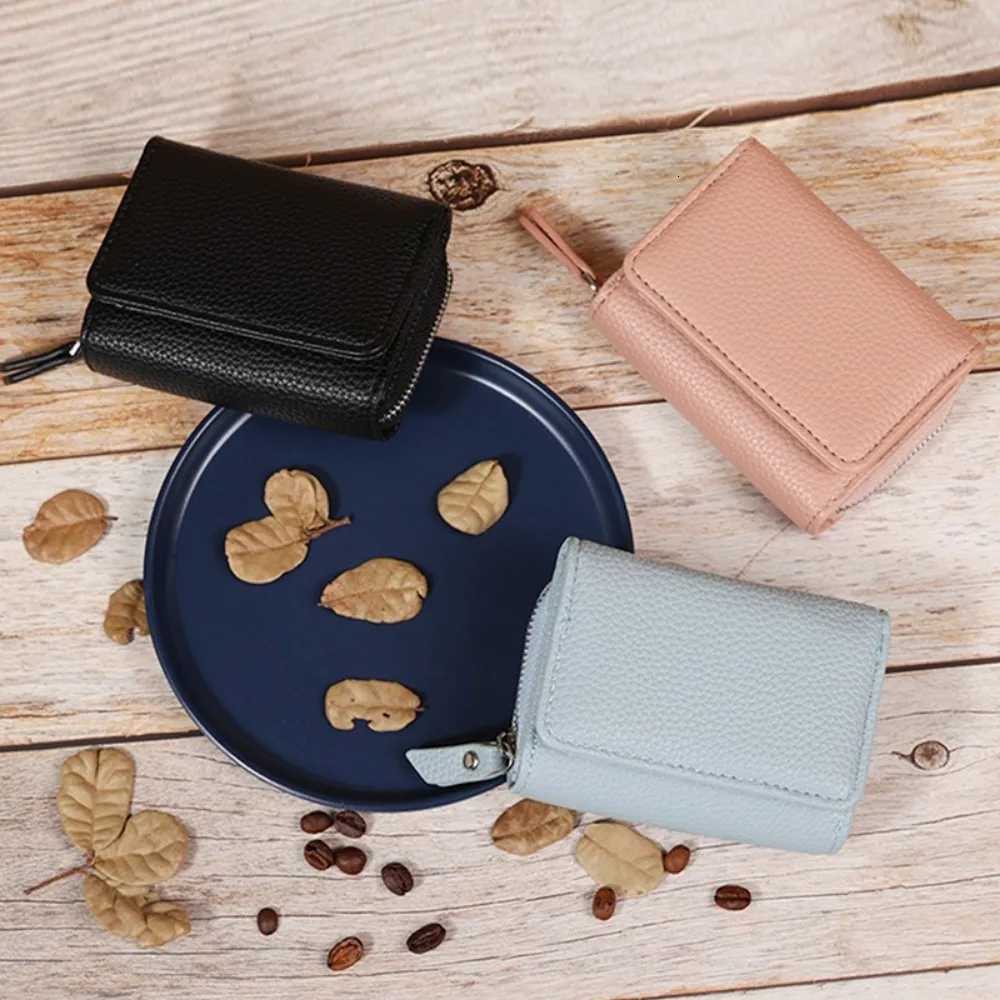 Creative Mini Women Short Wallet Large Capacity Genuine Leather Card Money Bag with Zipper Small Coin Wallet Women PurseW251120