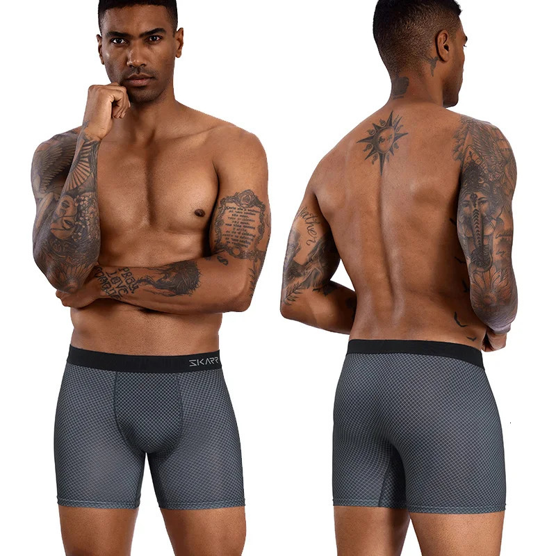 5 mens underwear polyester boxing bag sexy shorts ice silk pants 250417