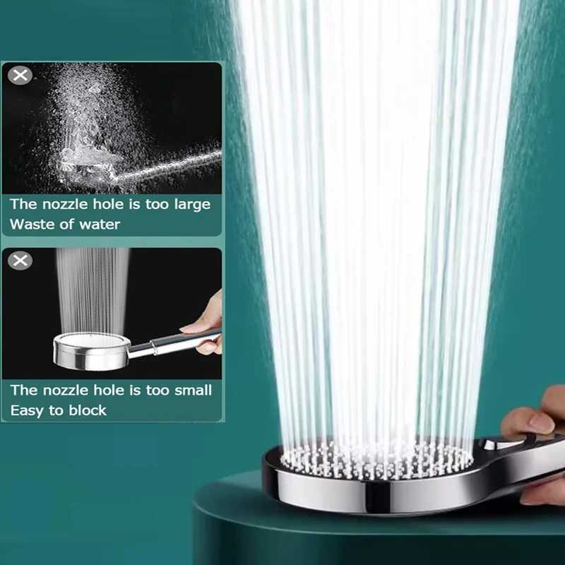 3 Modes Large Flow Shower Head 13CM Big Panel High Pressure Water Saving Spray Nozzle Rainfall Shower Bathroom AccessoriesM251120