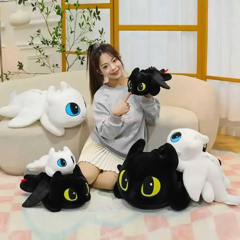 38-100cm Little Flying Dragon Kawaii Plush Toy Lying Posture Style Toothless Doll Pillow Children Couple Christmas Birthday GiftW251120