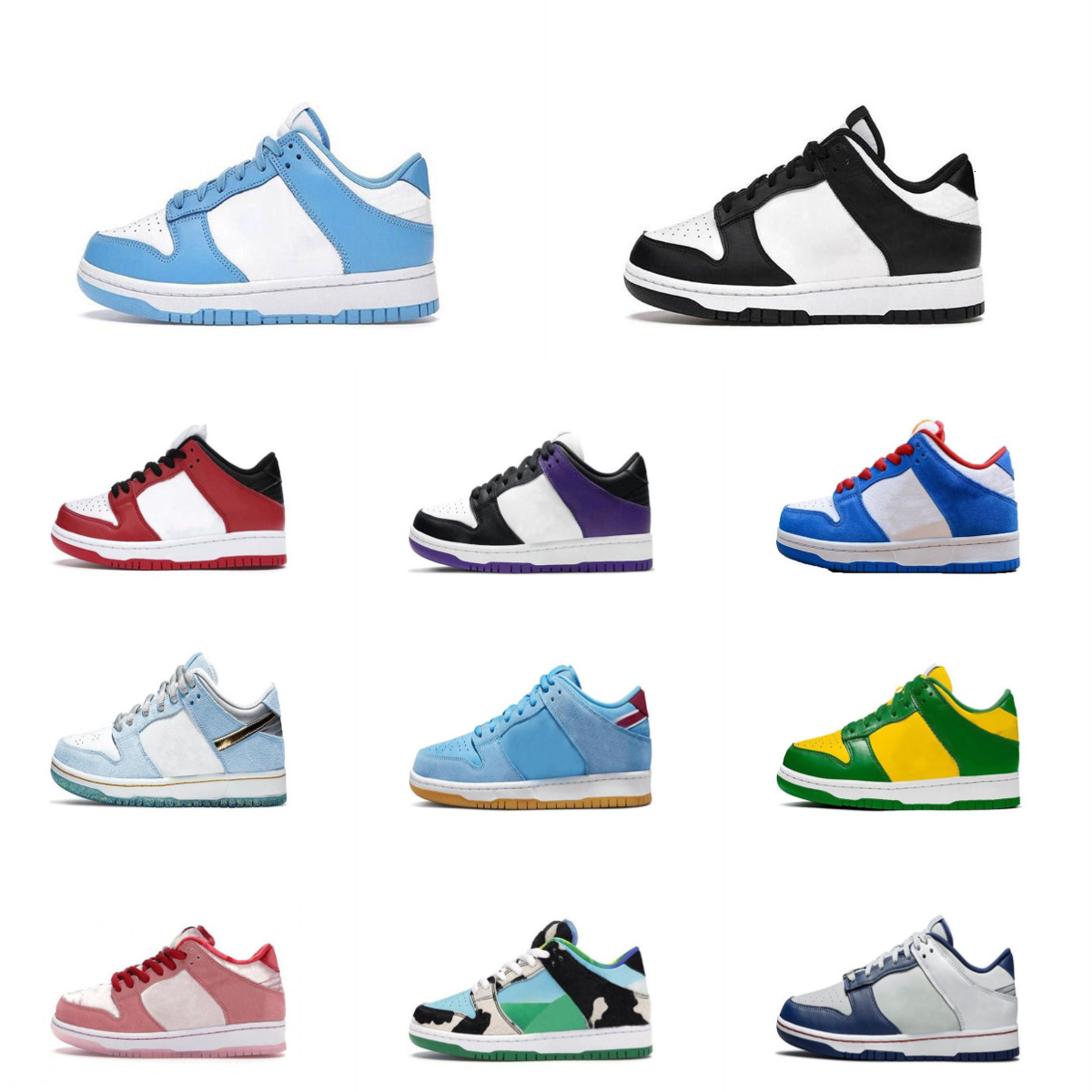 Trainers Low Kids Black White Casual Shoes Girls Boys Sean Cliver Grey Fog UNC Sports Baby Shoe Designer Brazil CHUNKY Bred Chicago StrangeLove Camo Outdoor Sneakers