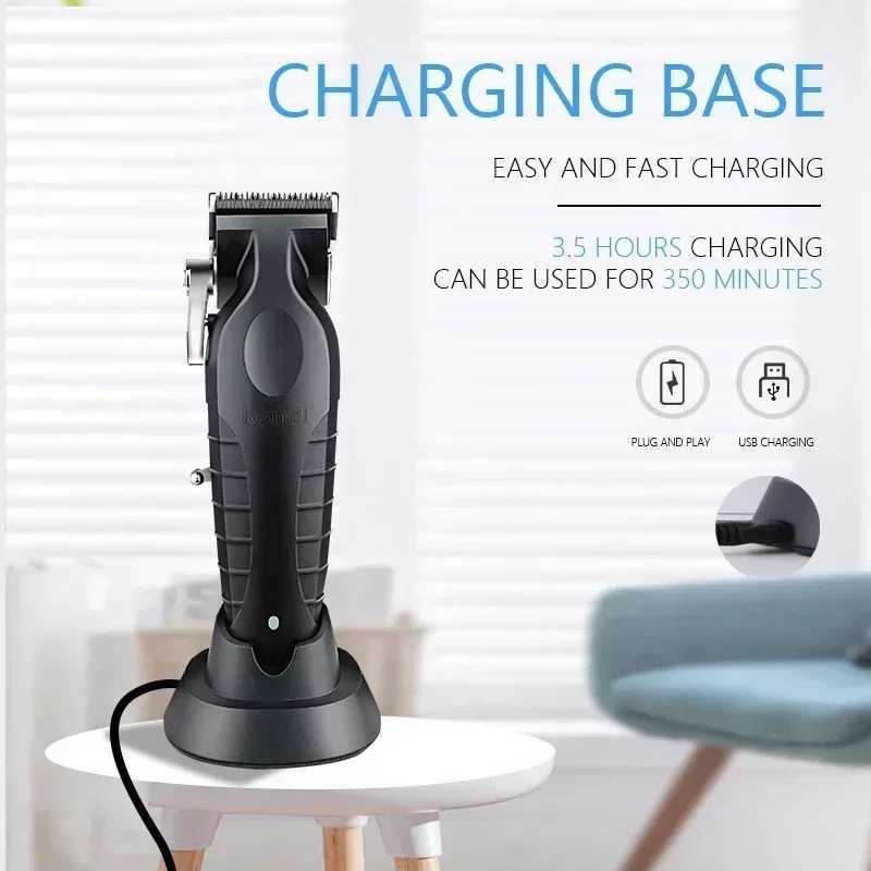 Kemei KM-2296 Professional Hair Clipper for Men Hair Cutting Machine with Seat Charger Hair Trimmer Machine Haircut MachineT251120