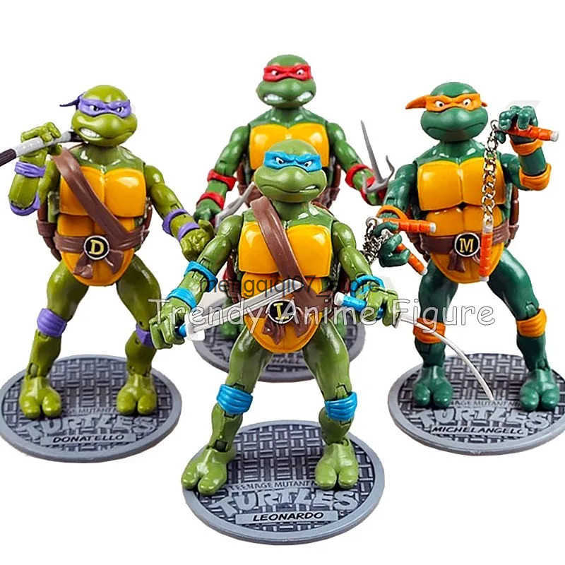 4 pieces/set TMNT turtle action pictures 2012 movie turtle series Michelangelo Donatello Rafael Leonardo 17cm model toy Q250420