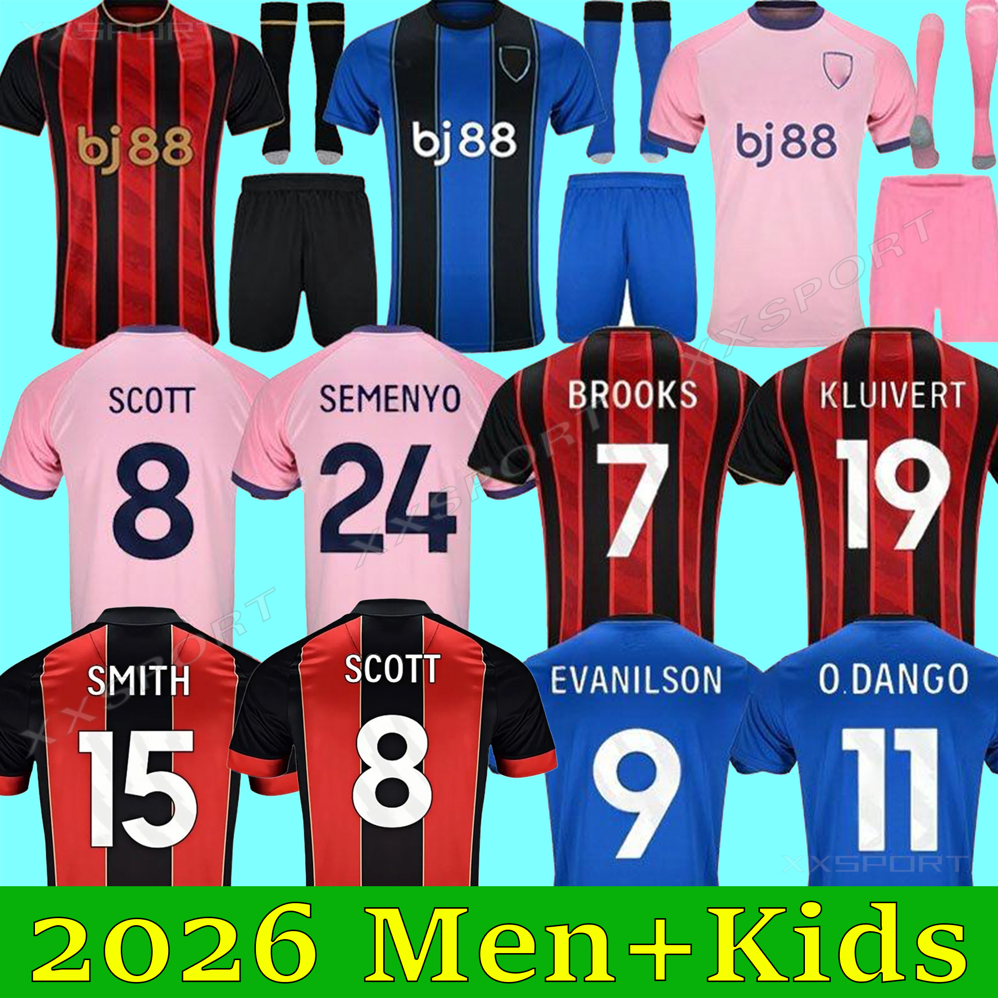 2025 2026 AFC Bourne mouths Soccer Jerseys GANNON DOAK BROOKS SCOTT EVANILSON CHRISTIE 25 26 ZABARNYI Football Shirts SEMENYO KLUIVERT O DANGO Special Kids Kits
