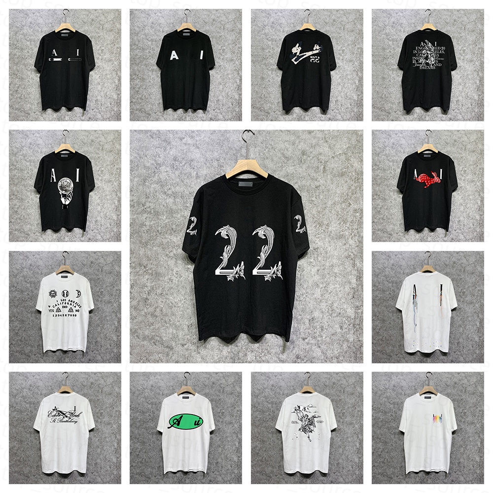 Limited edition designer t shirt new couples tees street wear summer fashion shirt splash-ink letter print design couple short sleeves A169