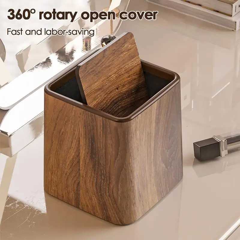 Bedroom Garbage Can Small Trash Bin Desk Decor Dustbin With Lid Space-Saving Storage Container Desktop Accessories For Bedroom C251120