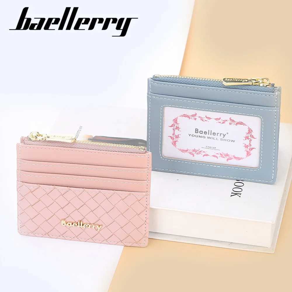 Slim Multi-Functional Wallet Womens - Baellerry PU Leather 8-Slot Card Case Cash PocketW251120