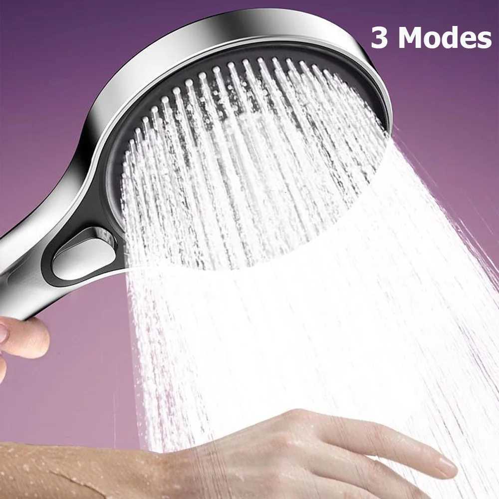 New 13CM High Pressure 3 Modes Shower Head Large Flow Big Panel Rainfall Shower Water Saving Spray Nozzles Bathroom AccessoriesM251120