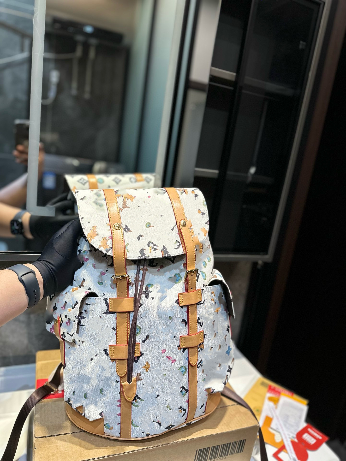 TOP DESIGNERS high quality backpack man travel casual zipper classic leather flower fashion backpacks bag