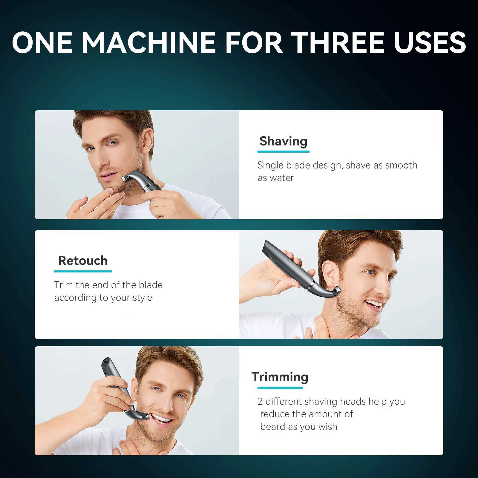 KENSEN S1 Electric Hair Trimmer Body Shaver for Men 2 in 1 Professional Shaver Razor Nose Hair Beard Trimmer Shave Razor MEG-578T251120