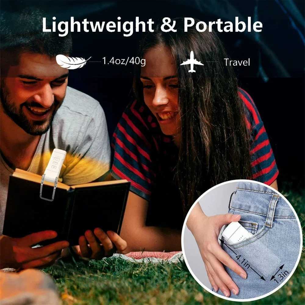 USB Rechargeable Book Light Portable LED Reading Lamp Clip On Bookmark Light for Bedside Desk Night Reading M251120