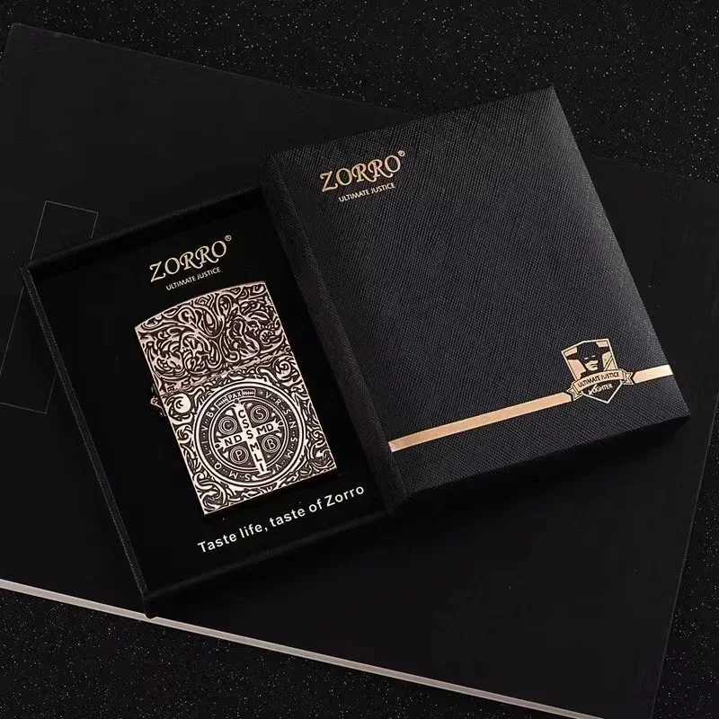 ZORRO Personality Constantine Extra Large Copper Kerosene Lighter Heavy Armor Extra Large Lighters Smoking Accessories GadgetsC250419