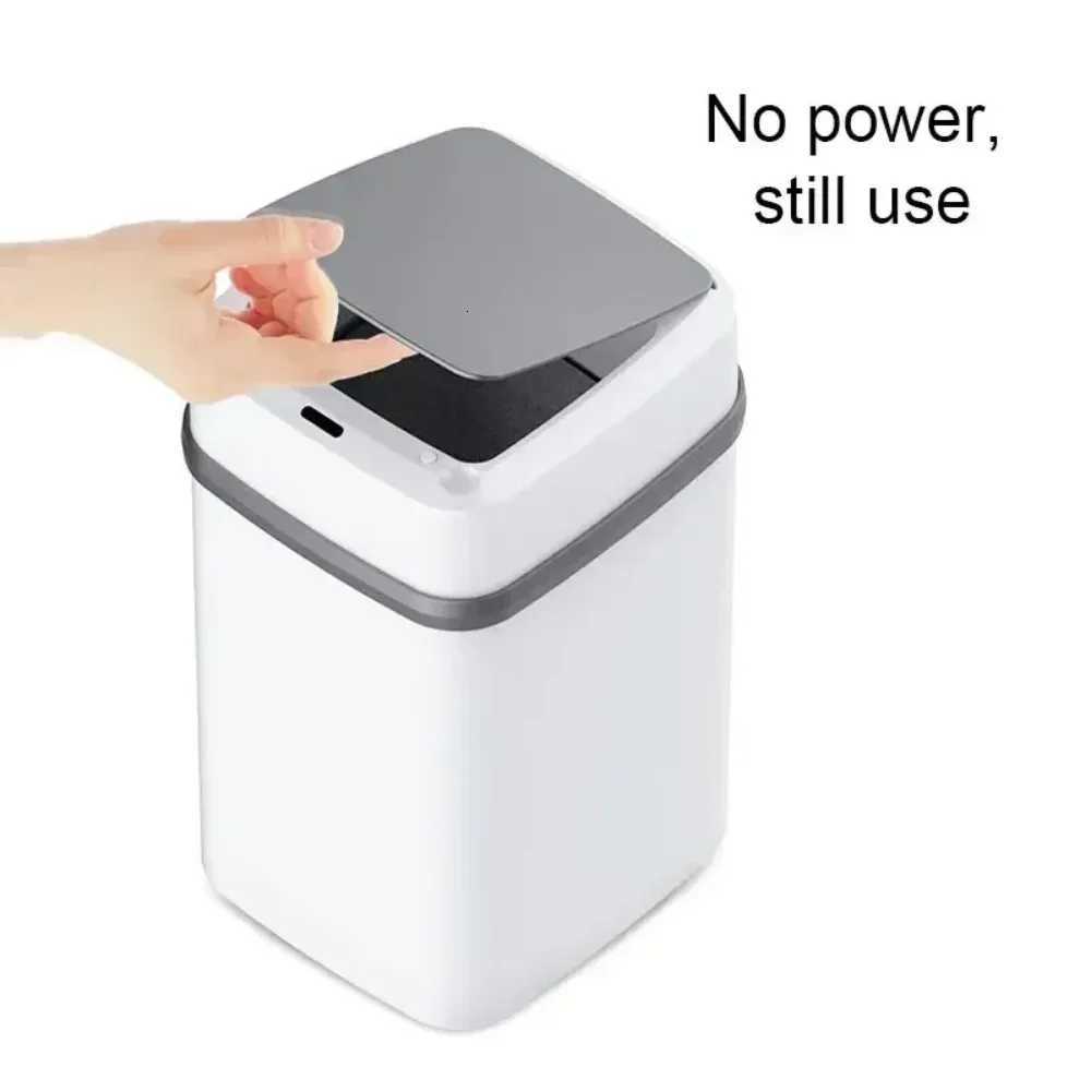 Hot Kitchen Trash Bin 13L Bathroom Touch Trash Can In The Toilet Smart Garbage Bucket Waste Bins Dustbin Smart Trash Can Kitchen C251120
