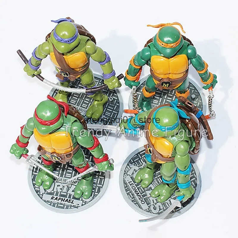 4 pieces/set TMNT turtle action pictures 2012 movie turtle series Michelangelo Donatello Rafael Leonardo 17cm model toy Q250420