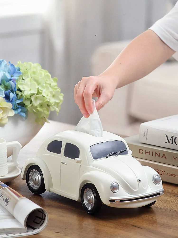 Retro Resin Car Model Desktop Paper Holder Creative Napkin Drawer Design Tissue Box for Office Living Room Home Decor C251120