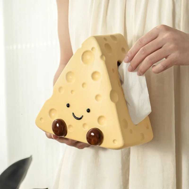 Cream Style Ceramic Tissue Box Cover Cute Tabletop Decor for Living Room Bedside Dressing Creative Toilet Paper Holder C251120