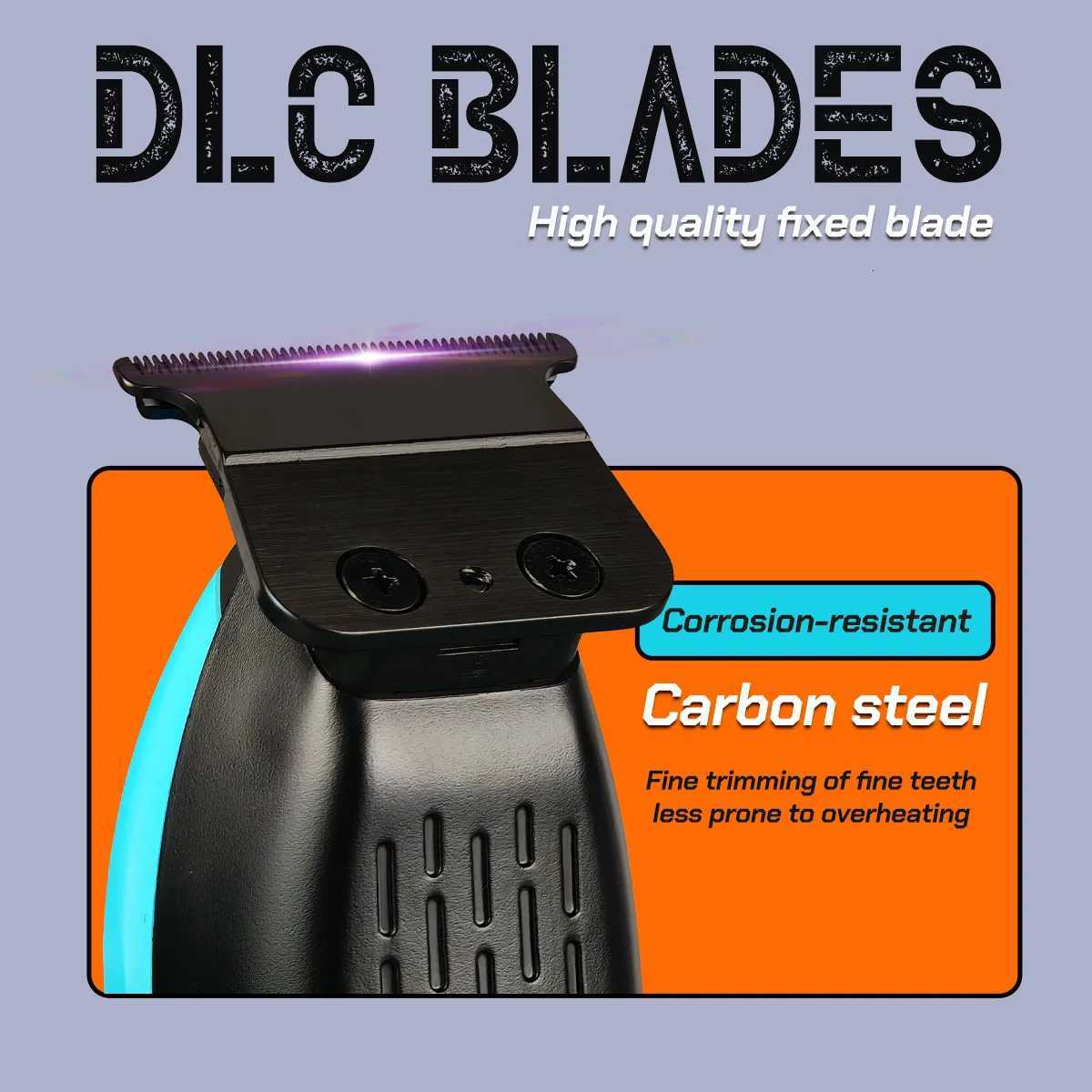 BRDCLIP BRD 339 Professional Barber Hair Trimmer 7500RPM DLC Ceramic Blade Base Charger LCD Display Finished Machine Salon UseT251120