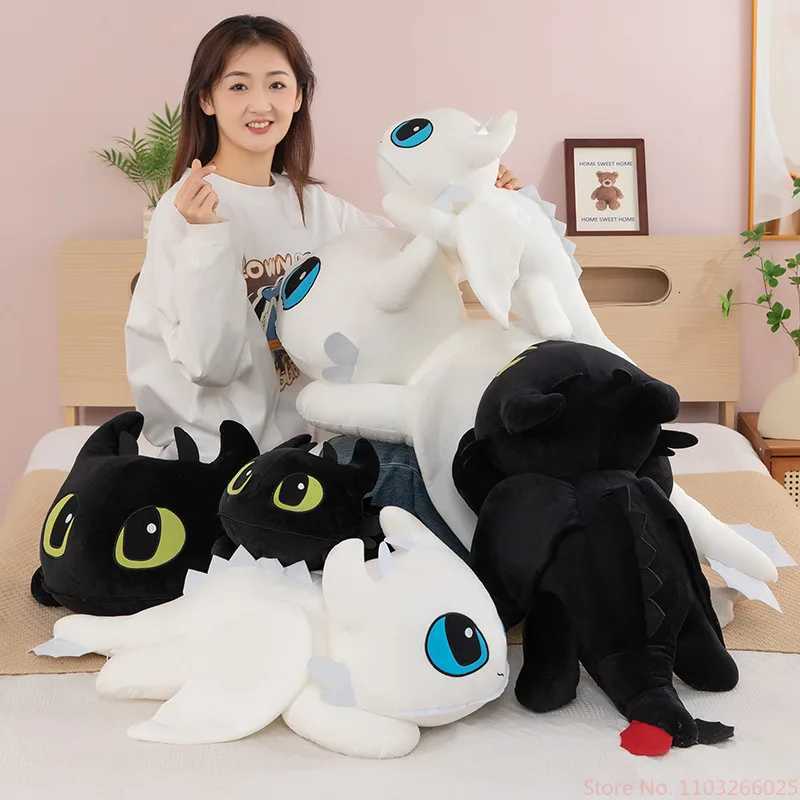 38-100cm Little Flying Dragon Kawaii Plush Toy Lying Posture Style Toothless Doll Pillow Children Couple Christmas Birthday GiftW251120