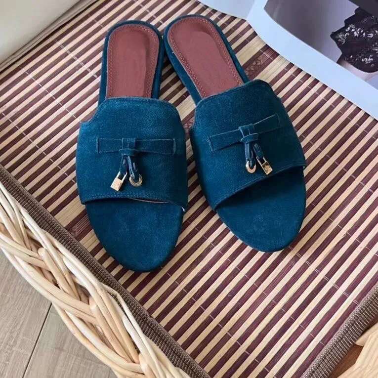 High Quality Suede Slides Womens Slip-on Slippers Summers Beach Ladies Platform Flip ps Female Casual Walking Sandals