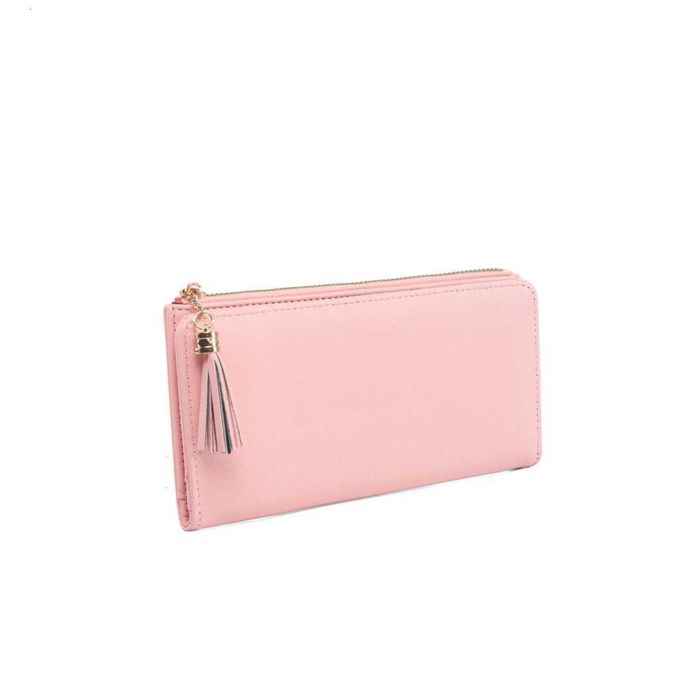 Womens Long Wallet Pu Solid Color Wallet Multi-Layer Card Case Zero Zipper Wallet Storage Id Card Bank Card Tassel ClutchW251120