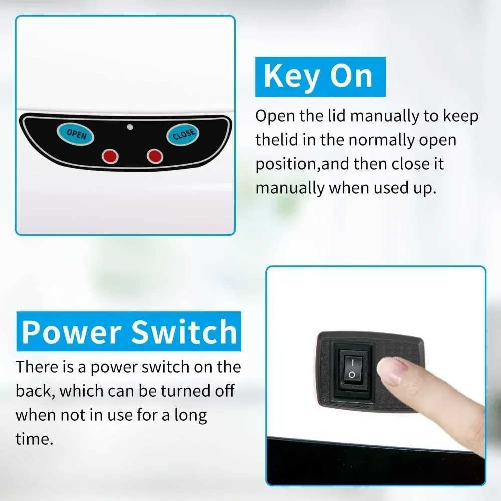 13-Gallon Kitchen Trash Can 50L Stainless Steel Garbage Can Automatic Touch Free Garbage Bin Motion Sensor Trash Can C251120