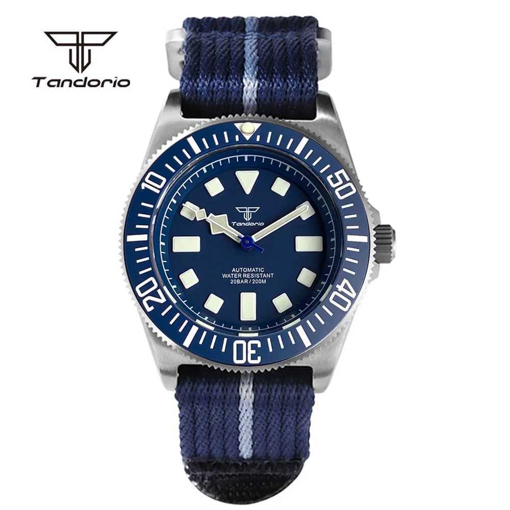 Tandorio Titanium 42mm Dive Mechanical Watch for Men Automatic NH35/PT5000 Movement Sapphire 20BAR Waterproof Wristwatch Lume G251120