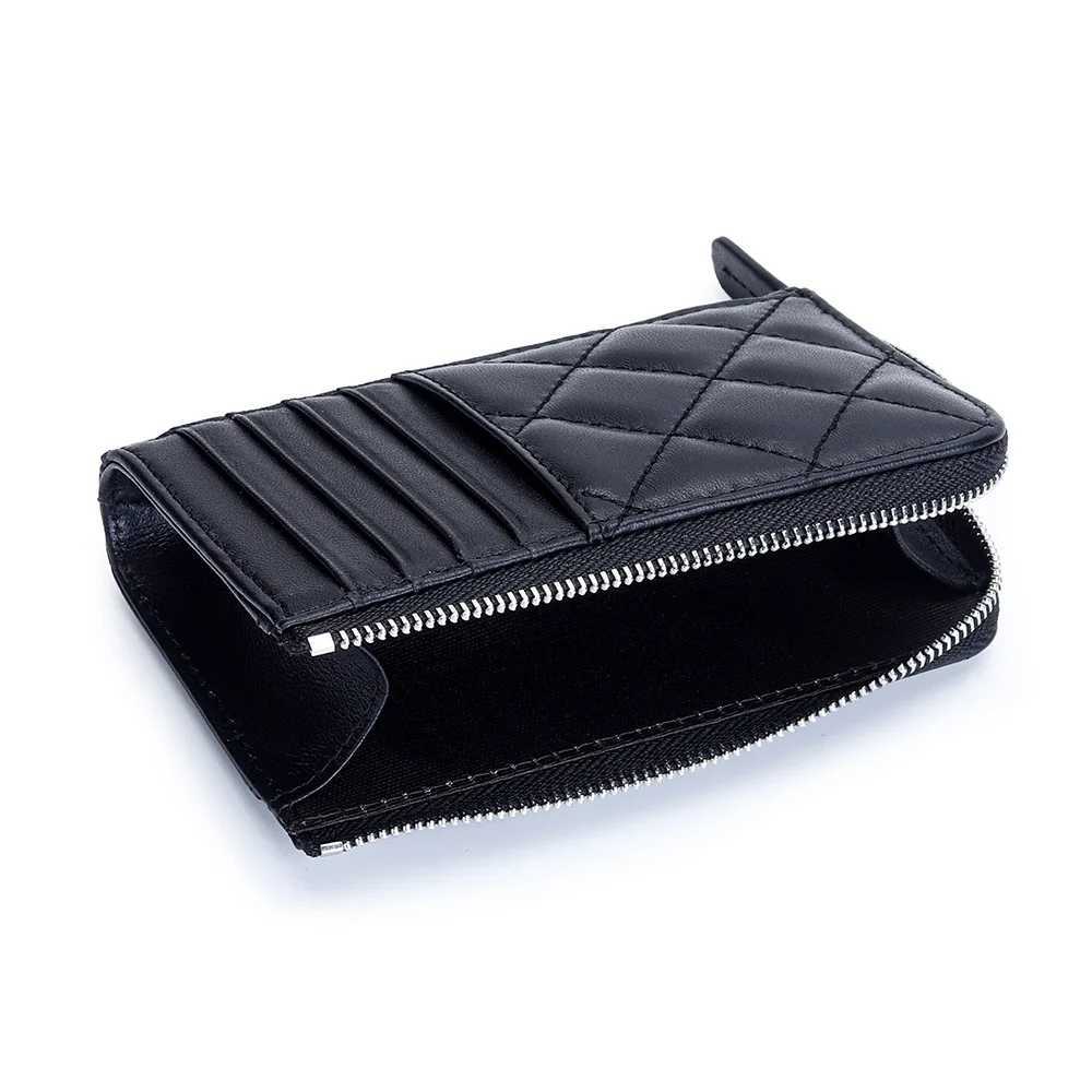 Sheepskin Card Wallet Ladies Coin Purses Leather Zipper Diamond Pattern Small Wallet Coin HoldersLadies Female GiftW251120