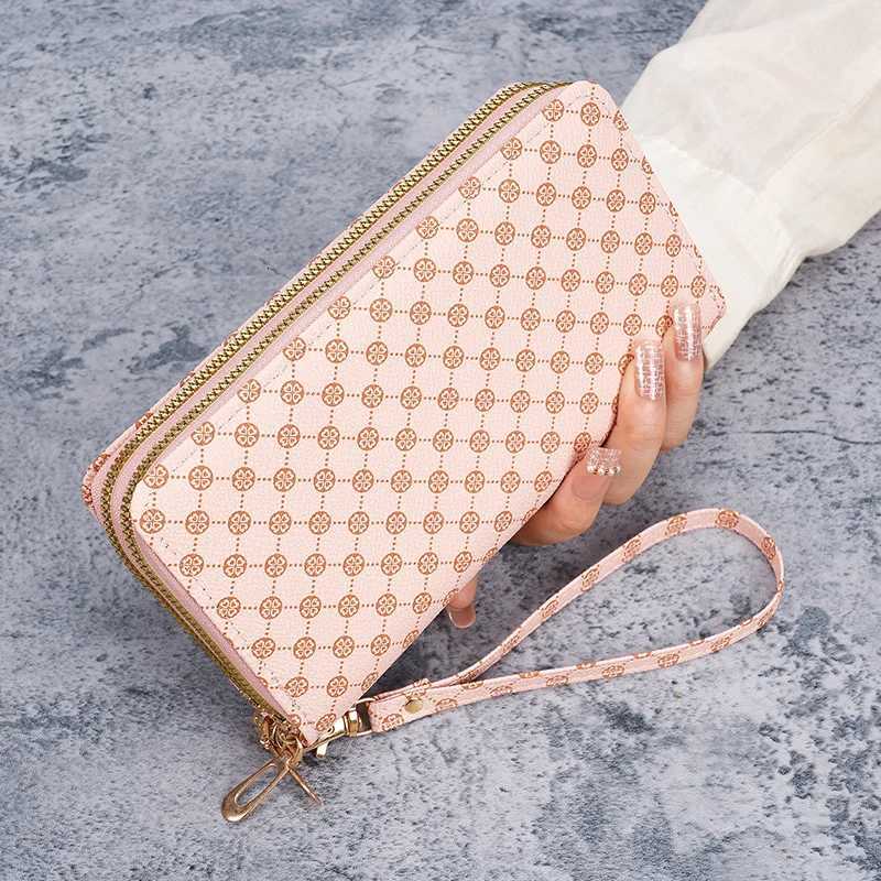 Bag womens new flower long purse clutch bag mobile phone bag coin purse multifunctional card bag zipper purseW251120