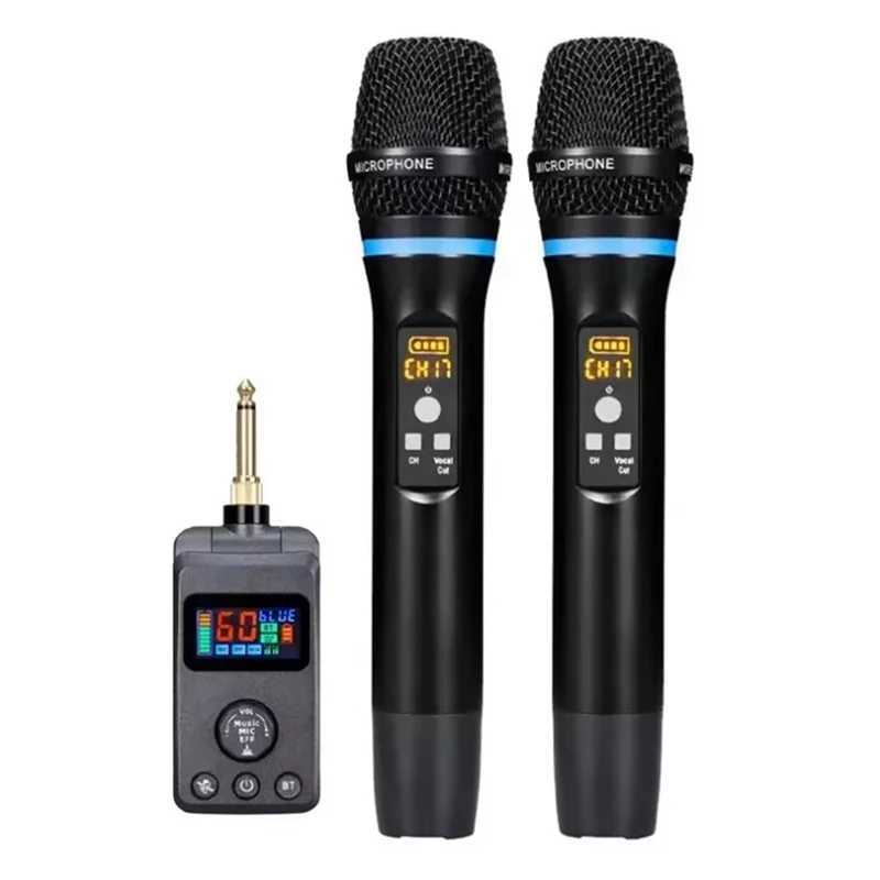 Y45A-M50 UHF Dual DSP Wireless Dynamic Karaoke Microphone System Anti-Howling Rechargeable Receiver Plug Play Microphone Set S251120