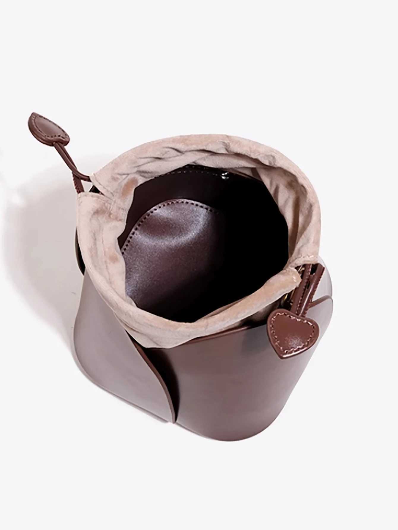 Drstring pocket petals new vegetable basket bucket bag niche design wens handbag wens shoder crossbody bag Y251120