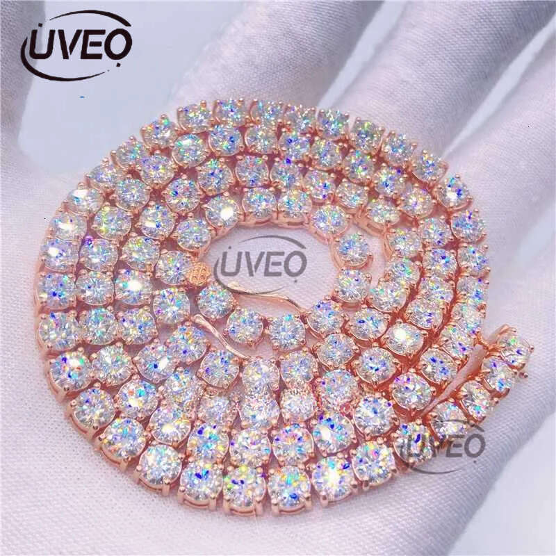 Wholesale Price Fine Jewelry Dia Necklace 2MM 3MM 4MM 5MM Sterg Sier GRA D Color Vvs Moissanite Tennis Chain